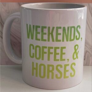 Weekends Coffee And Horses Equestrian Mug